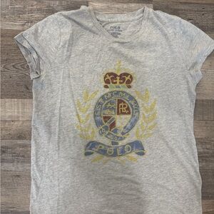 Polo by Ralph Lauren Gray Crest Logo Short Sleeve Tee